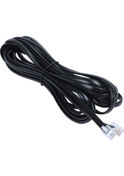 2x 6P6C RJ11 Telefon Uzatma Faks Modem Kablo Hattı 5m Uzunluk Siyah (Yurt Dışından) modelleri