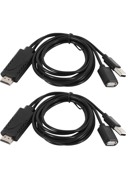 Iphone 7/7plus/6s 6 Için 2x USB Dişi HDMI Erkek Hdtv Adaptör Kablosu (Yurt Dışından)