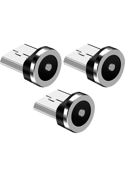 3x Yuvarlak Manyetik Kablo Fişi 8 Pin Mini USB Fişleri Hızlı Şarj Telefon Mıknatıs Şarj Cihazı Fişi (Yurt Dışından)