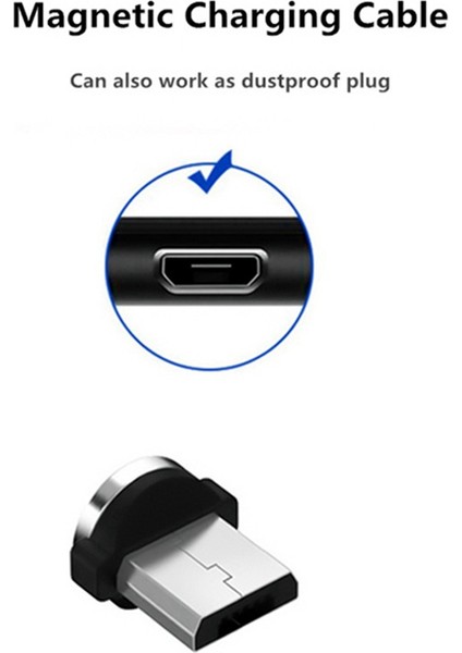 3x Yuvarlak Manyetik Kablo Fişi 8 Pin Mini USB Fişleri Hızlı Şarj Telefon Mıknatıs Şarj Cihazı Fişi (Yurt Dışından) indirimleri