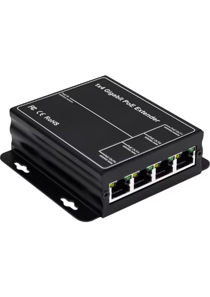 4 Port Gigabit Poe Extender 100/1000MBPS 90W 1in 4 Çıkış Poe Tekrarlayıcı Din Demiryolu Ağı Vlan 48V Poe Kamera Wierless Ap Için (Yurt Dışından) indirimleri
