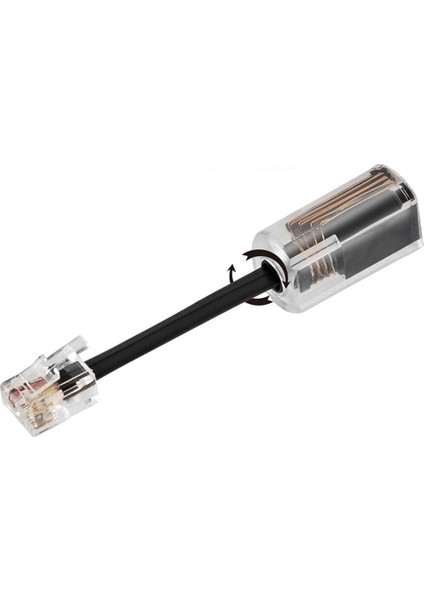 12PCS Telefon Kablosu Detangler Rj9 4P4C 360 Derece Genişletilmiş Döner Dönen Anti-T-Anged Siyah Telefon Kablosu Kablosu Kablosu (Yurt Dışından) modelleri