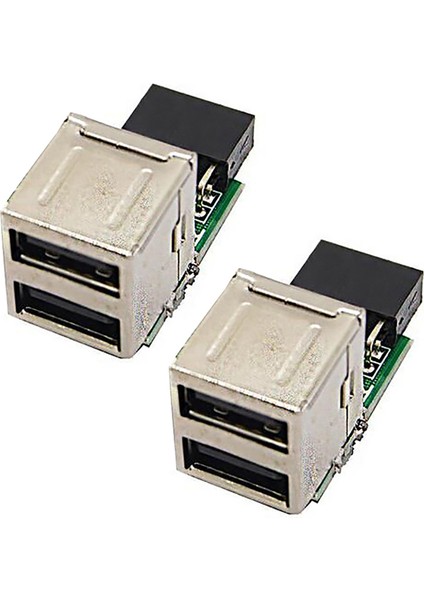 2x 9 Pimli Anakartı 2 Bağlantı Noktasına USB 2.0 Bir Dişi Dahili Başlık Adaptörü (Yurt Dışından)