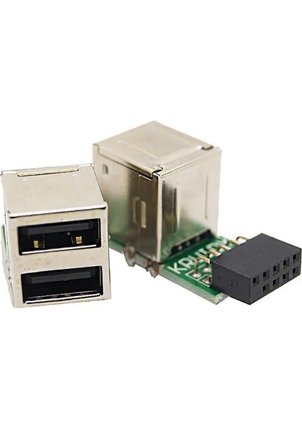 2x 9 Pimli Anakartı 2 Bağlantı Noktasına USB 2.0 Bir Dişi Dahili Başlık Adaptörü (Yurt Dışından) fırsatları