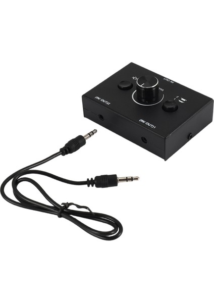 3.5mm Ses Anahtarlayıcı, 2 Giriş 1 Çıkış/1 Giriş 2 Çıkış Ses Sericilik Anahtarıcı, Ses Anahtarlayıcı Kutusu, Tek Kişisel Sabit Düğmesi (Yurt Dışından) fırsatları