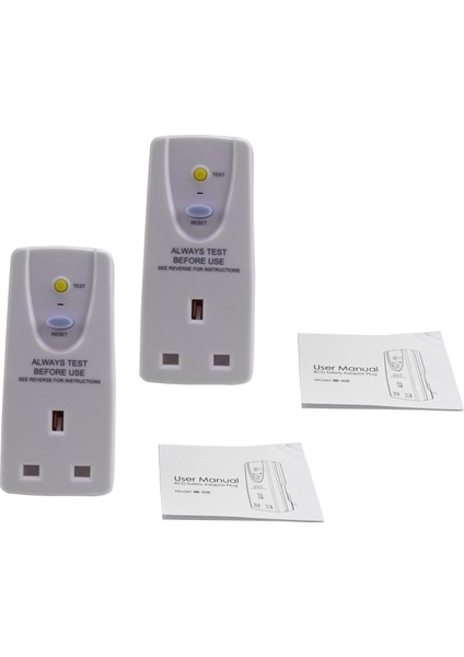 2x Ingiltere Fiş 13A Gfcı Sızıntı Koruma Tapı Rcd Soketi Ana Devre Kesici Kesme Güç Gezi Anahtarı- Ingiltere Fiş (Yurt Dışından)