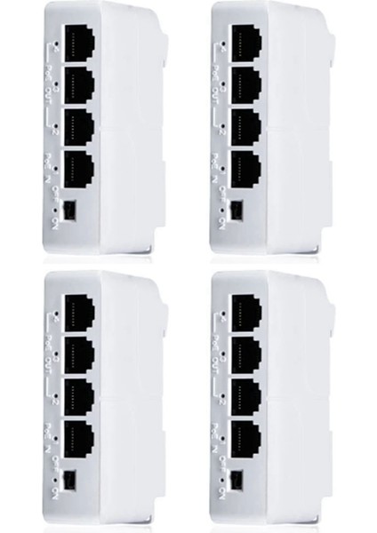 4pcs 4 Bağlantı Noktası 1 Ila 3 Bağlantı Noktası Poe Extive Pasif Basamaklı IEEE802.3AF Ip Şanzıman Tekrarlayıcı Anahtarı Için 100 Mbs Nvr Ip (Yurt Dışından)