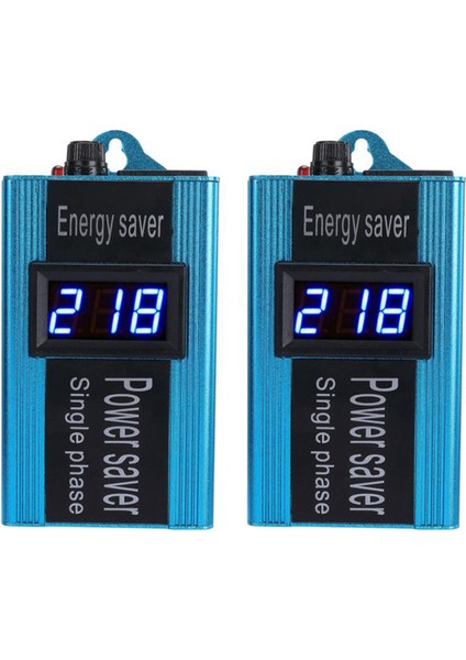 2x Akıllı Güç Tasarrufu Enerji Tasarruf Cihazları Akıllı Güç Faktörü Koruyucu Elektrik Tasarruf Kutusu 100KW, Mavi, Us Fiş (Yurt Dışından)