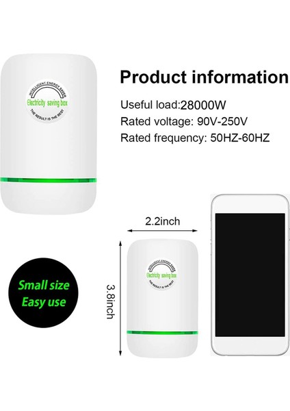 6 Adet Güç Tasarrufu, Enerji Tasarrufu, Elektrik Tasarrufu Kutusu Ev Ofis Piyasası Cihazı Elektrikli Akıllı Abd Fişi (Yurt Dışından) fırsatları
