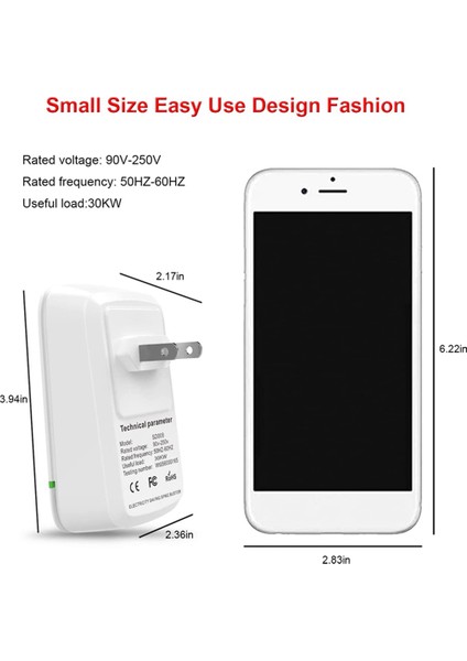 Power Tasarruf Enerji Tasarrufu Elektrik Faturasını Azalt 90KW Elektrik Tasarruf Kutusu 90V-250V Güç Faktörü Koruyucular Abd Fişi (9 Paket) (Yurt Dışından) indirimleri