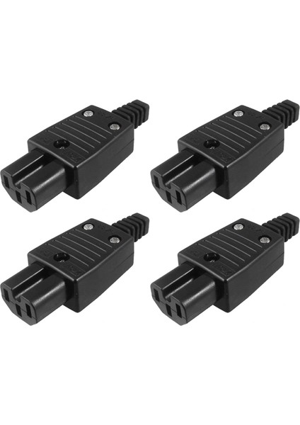 4x Siyah IEC320 C15 Dişi Çıkış Soketi Güç Adaptör Konnektörü Ac 250V 10A (Yurt Dışından)