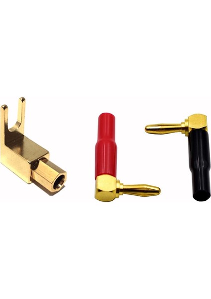 10PCS Sağ Açılı Kürek Çatal ve Bağlama Direği - 4mm Muz Fişini 8 Adet 4mm Muz Fişi ile (Yurt Dışından) fiyatları