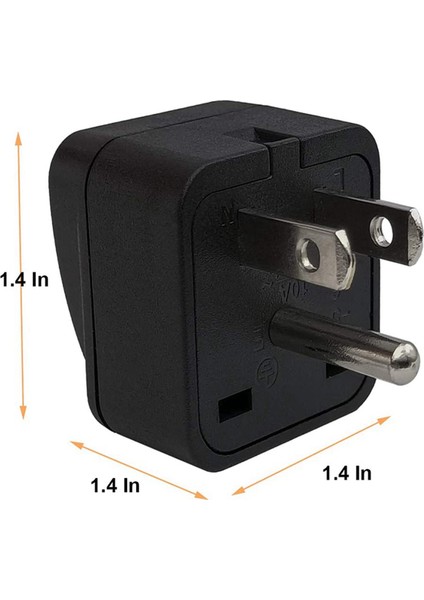 6x Abd Seyahat Fiş Adaptörü Ab/uk/au/ın/cn/jp/asıa/italya/brezilya - Abd&#39;ye (Tip B), 3 Prong Abd Fişi, Şarj Converter Siyah (Yurt Dışından) fırsatları