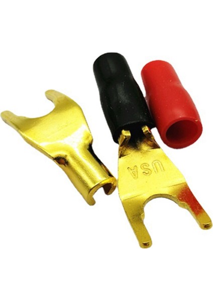 80PCS/40 Faars &quot;y&quot; &quot;u&quot; Spade Muz Konektörleri Altın Kaplama Lehimsiz Çatal Hoparlör Muz Fiş Adaptörü (Yurt Dışından) fiyatları