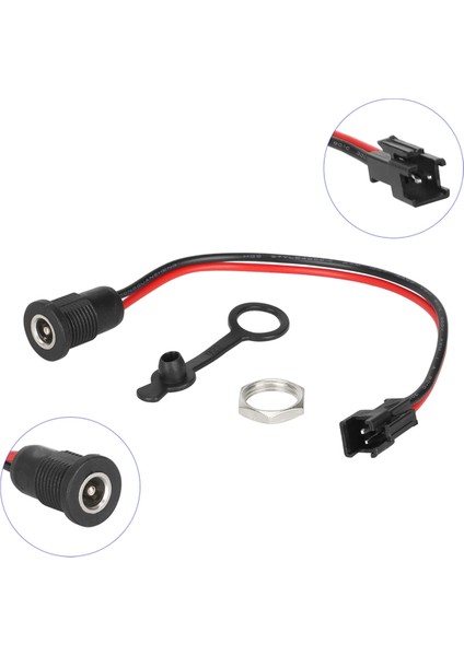 50V Dc 5.5x2.1mm Dc Güç Soket Paneli Metal Somun Tokalı Bağlantı Konnektörü (Yurt Dışından) fiyatları