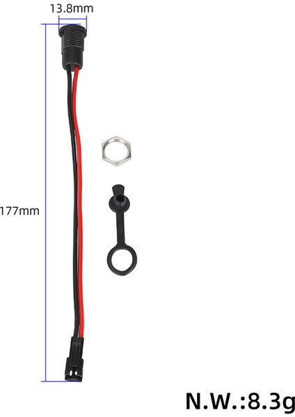 50V Dc 5.5x2.1mm Dc Güç Soket Paneli Metal Somun Tokalı Bağlantı Konnektörü (Yurt Dışından) modelleri