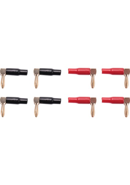 24PCS 4mm Muz Fiş Hoparlör Kabloları Konektör Adaptörü 24K Altın Kaplama Vida Tipi Saf Bakır Dik Açı Muz Fişleri (Yurt Dışından) fırsatları