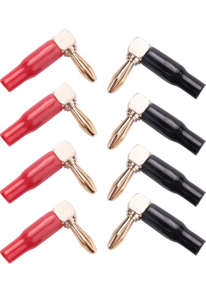 24PCS 4mm Muz Fiş Hoparlör Kabloları Konektör Adaptörü 24K Altın Kaplama Vida Tipi Saf Bakır Dik Açı Muz Fişleri (Yurt Dışından) indirimleri