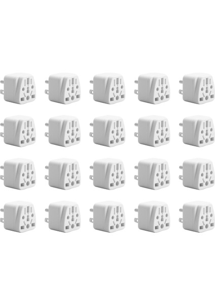 20X Abd Seyahat Fiş Adaptörü Ab/uk/au/ın/cn/jp/asıa/italya/brezilya&#39;ya Abd&#39;ye (Tip B), 3 Prong Abd Fişi, Şarj Converter Beyaz (Yurt Dışından)