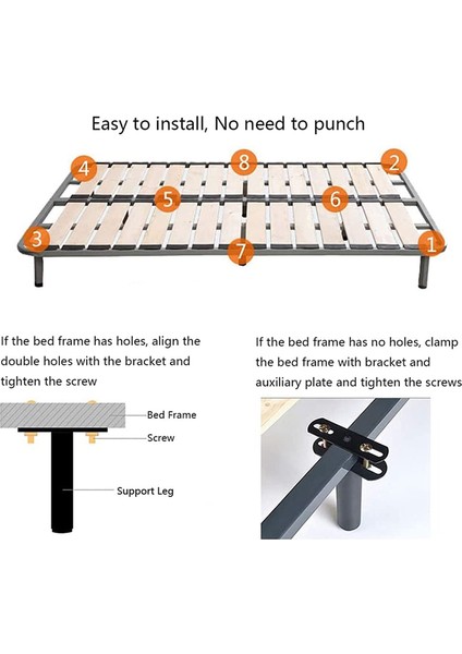 2pcs (7-13.5 Inç) Ayarlanabilir Metal Yatak Çerçevesi Destek Bacakları, Yatak Çerçevesi Merkezi Çıtalar Ağır Destek Bacak Yedek Parçaları (Yurt Dışından) indirimleri