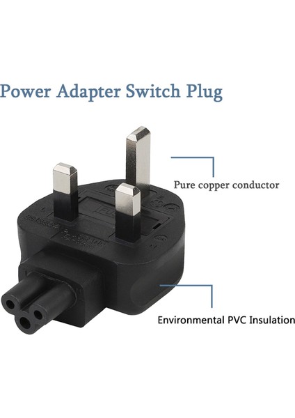 3x Ingiltere 33 Pimli Erkek-Iec 320 C5 Fiş, Ingiltere-C5 Ac Güç Adaptörü Ingiltere Fiş. Endüstriyel Ağır Dönüştürücü (Yurt Dışından) fırsatları