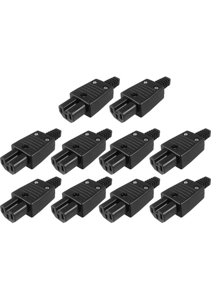 10X Siyah IEC320 C15 Dişi Çıkış Soketi Güç Adaptör Konnektörü Ac 250V 10A (Yurt Dışından)