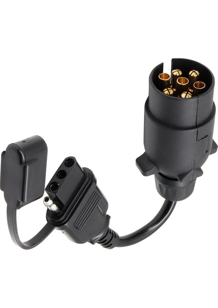 Ab&#39;den Abd Trailer Işık Dönüştürücü 7 Pin Yuvarlak Adaptör Avrupa Römork 4 Pin Düz Soket Araç Çekme Tel Fiş (Yurt Dışından) fiyatları