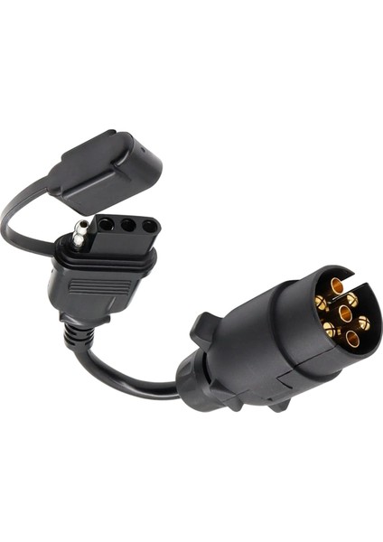 Ab&#39;den Abd Trailer Işık Dönüştürücü 7 Pin Yuvarlak Adaptör Avrupa Römork 4 Pin Düz Soket Araç Çekme Tel Fiş (Yurt Dışından) fırsatları