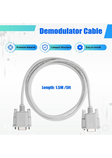 1pc 5ft F / F Seri RS232 Null Modem Kablo Kadın Dakada Deman Db9 Fta Çapraz Bağlantı 9 Pin Veri Com Kablo Dönüştürücü Pc Aksesuarı (Yurt Dışından) fırsatları