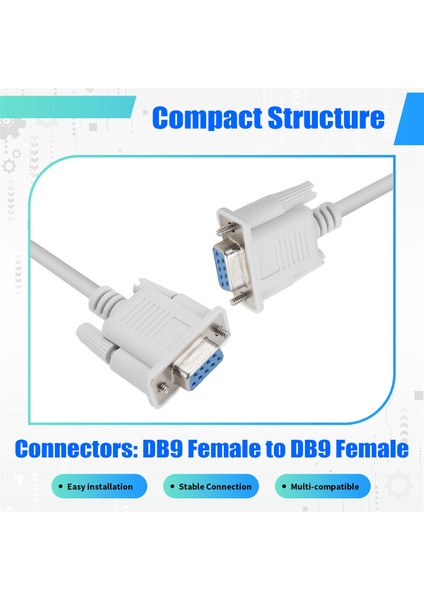 1pc 5ft F / F Seri RS232 Null Modem Kablo Kadın Dakada Deman Db9 Fta Çapraz Bağlantı 9 Pin Veri Com Kablo Dönüştürücü Pc Aksesuarı (Yurt Dışından) indirimleri