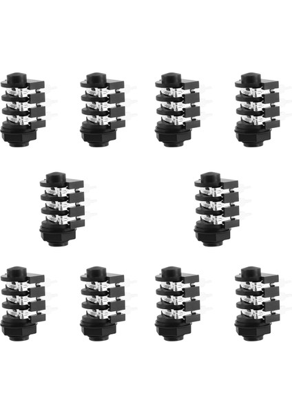 10 Adet 1/4 Inç 6.5mm Stereo Ses Pcb Panel Montaj Kulaklık Jakı Soketi 6 Pin (Yurt Dışından)