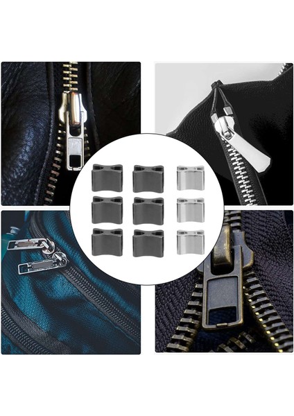 120 Adet Metal Fermuarlı Kafa Kaydırıcı, 4 Boyutta Fermuarlı Alt Kaydırıcılar Tutucu Yerleştirme Pimi, Fermuarlı Tıpa Onarım Aracı Kiti (Yurt Dışından)