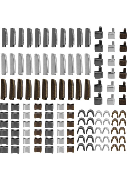 120 Adet Metal Fermuarlı Kafa Kaydırıcı, 4 Boyutta Fermuarlı Alt Kaydırıcılar Tutucu Yerleştirme Pimi, Fermuarlı Tıpa Onarım Aracı Kiti (Yurt Dışından) modelleri
