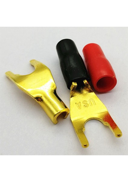 80PCS/40 Faars &quot;y&quot; &quot;u&quot; Spade Muz Konektörleri Altın Kaplama Lehimsiz Çatal Hoparlör Muz Fiş Adaptörü (Yurt Dışından) indirimleri