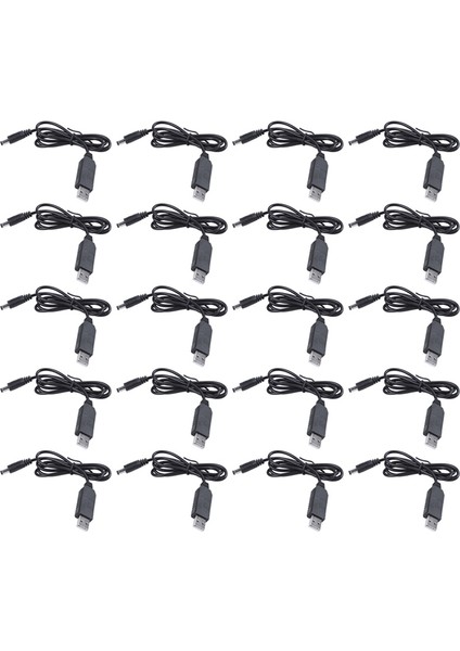 20X USB Dc 5V - Dc 12V 2.1mm x 5.5mm Modül Dönüştürücü Dc Barrel Erkek Konnektörü Jack Güç Kablosu Fiş, USB - Dc Kablosu (Yurt Dışından)