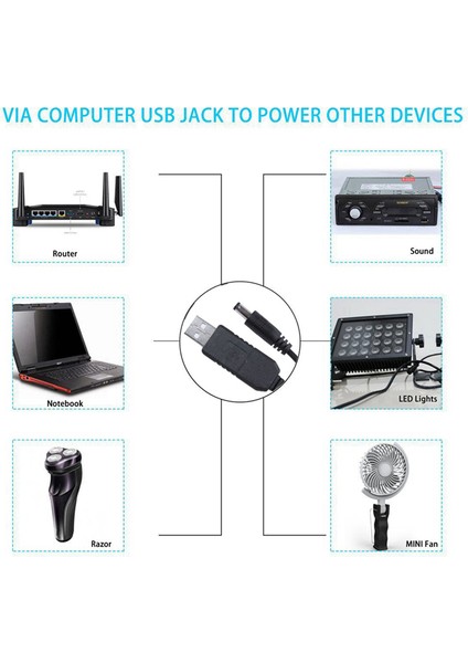20X USB Dc 5V - Dc 12V 2.1mm x 5.5mm Modül Dönüştürücü Dc Barrel Erkek Konnektörü Jack Güç Kablosu Fiş, USB - Dc Kablosu (Yurt Dışından) indirimleri