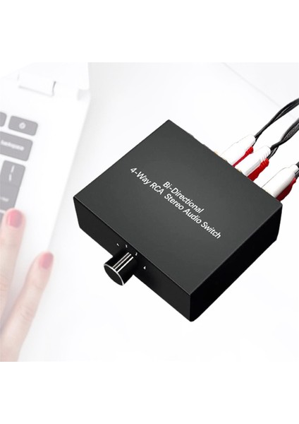 4 Bağlantı Noktası Iki Yönlü R L Rca Ses Değiştirici Kutusu Ses Döner Anahtar Fişi ve Tv Oyun Konsolu Için Ses Ayırıcı Çalma (Yurt Dışından) indirimleri