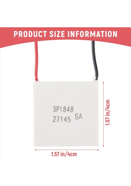 Termoelektrik Peltier Modülü Sıcaklık Termoelektrik Elektrikli Jeneratörü Peltier Teg 150 Cellik Beyaz 40X40MM (Yurt Dışından) fırsatları
