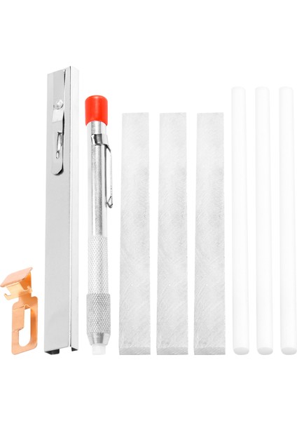 Sabun Taşı Tutucu Seti Mark White Net ve Çıkarılabilir Işaretler Düz ve Yuvarlak Tutucu Kaynak Için Sabun Taşı (Yurt Dışından)