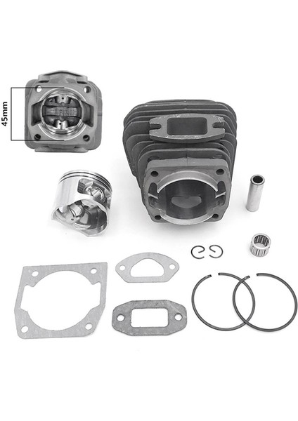 5x 45MM Testere Silindir Piston Piston Iğne Kafesi Conta Kiti 4500 45CC 5200 52CC 5800 Benzinli Testere Yedek Parçaları (Yurt Dışından) modelleri