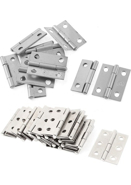 10X Dikdörtgen Katlama Dolap Dolap Kapı Menteşe Donanımı 1 5 Inç ve 20 Adet Paslanmaz Çelik Gardırop Dolap Kapı Katlanmış Kapı Menteşe (Yurt Dışından)