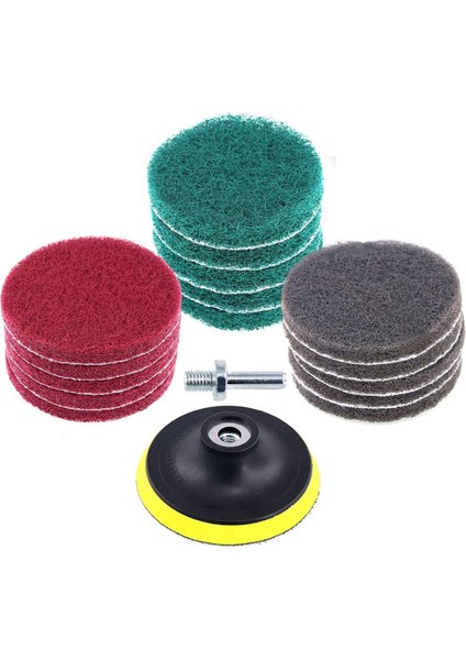 48PCS 4 Inç Matkap Güç Fırçası Kiremit Yıkıcı Ovma Pedi Temizleme Kiti 4 Inç Disk Ped Tutucu 3 Farklı Sertlik (Yurt Dışından) modelleri