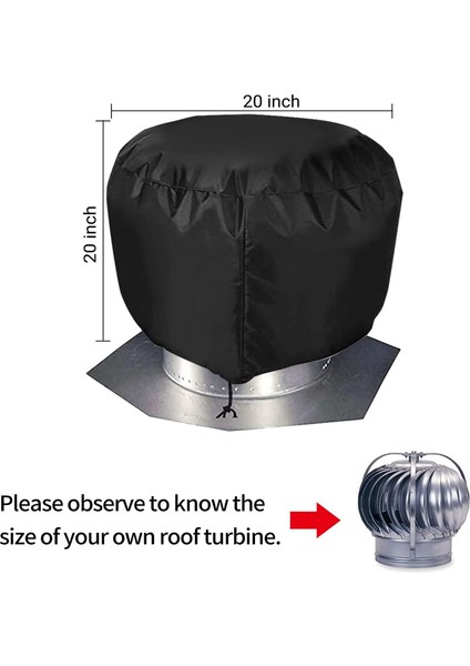 2pcs Çatı Havalandırma Kapağı Ev Çatı Türbini Kaput Kalkan Tuval 20 Inç x 20INCH Siyah (Yurt Dışından) indirimleri