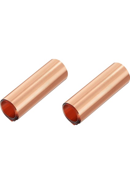 2x Bakır Tabaka Rulosu Metal Folyo Plakası 1000MM x 100MM x 0 01MM (Yurt Dışından)
