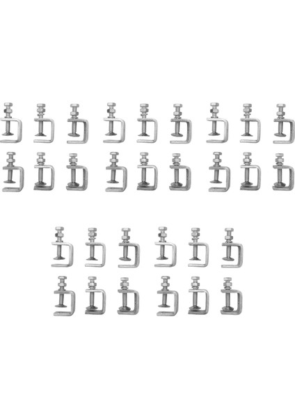 30PCS C Kelepçeleri U Metal Çalışma Için Kelepçeler Kararlı Geniş Çene Açıklığı ve Koruyucu Pedleri ile Küçük Masa Kelepçesi/ı-Beam Tasarımı (Yurt Dışından)