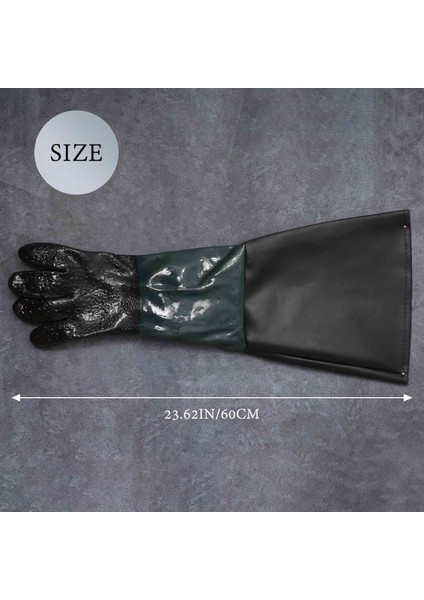 1 Pair Dayanıklı Kauçuk Kumlama Eldivenleri 60CM Ağır Hizmet Tipi Çalışma Koruyucu Sanal Kümesi Eldivenleri Kumblast Makine Dolabı (Yurt Dışından) indirimleri