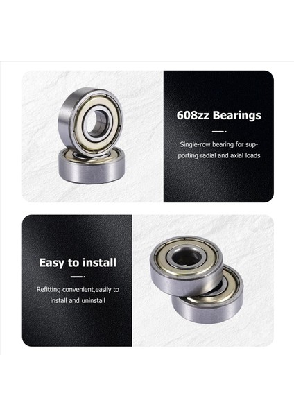 25PCS 608 Zz Bilyalı Rulmanlar 608ZZ Metal Çift Korumalı Minyatür Derin Oluk Kaykay Bilyalı Rulmanlar (8mm x 22MM x 7mm) (Yurt Dışından) fiyatları