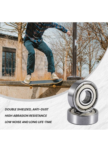 25PCS 608 Zz Bilyalı Rulmanlar 608ZZ Metal Çift Korumalı Minyatür Derin Oluk Kaykay Bilyalı Rulmanlar (8mm x 22MM x 7mm) (Yurt Dışından) fırsatları