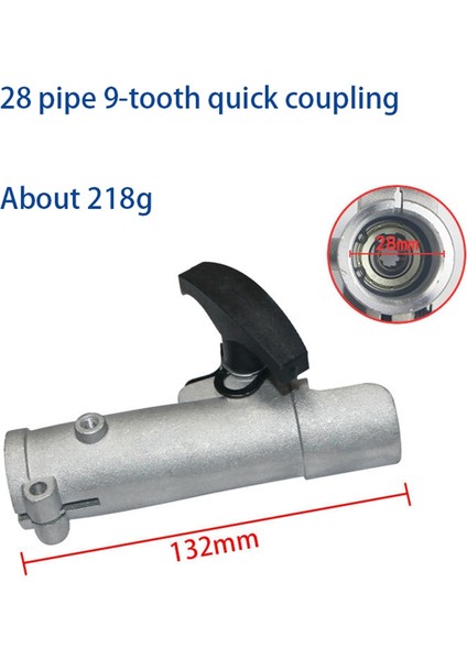 Şaft Konnektörü Birleştirme Kelepçesi Çim Biçme Fırçası Sulama Hedge Düzeltici Fırça Kesici Aksesuarları 28MM 9 Spline (Yurt Dışından) modelleri
