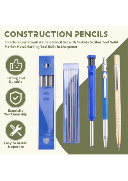 5 Paket Karbür Scriber Alet Katı Işaretleyici Metal Işaretleme Aleti Yerleşik Kalemle (Yurt Dışından) fırsatları